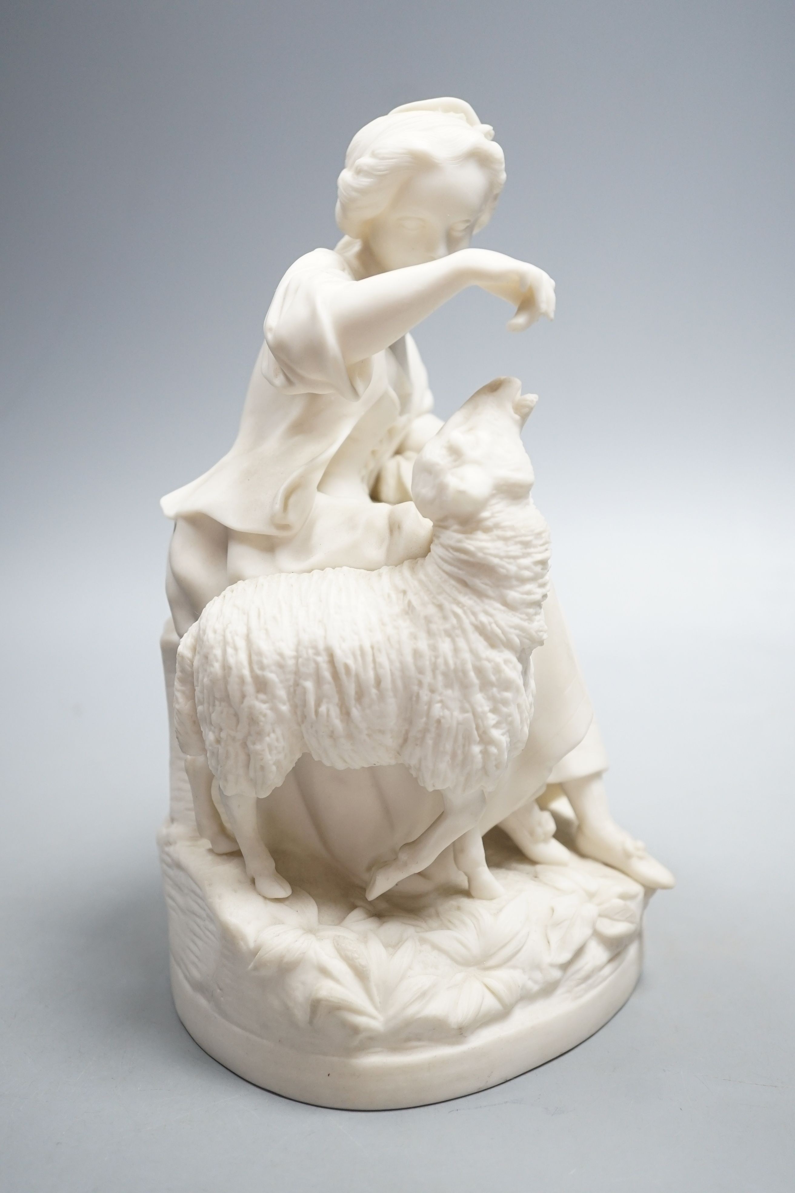 A mid 19th century Parian group, possibly Samuel Alcock, 22cm